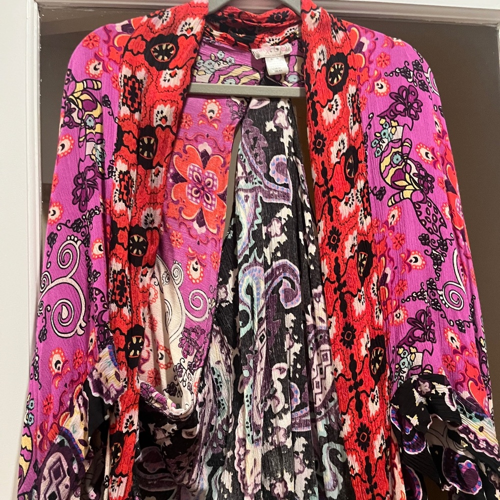 Free People Little Wing Mix Floral Cardigan - Picture 4 of 9